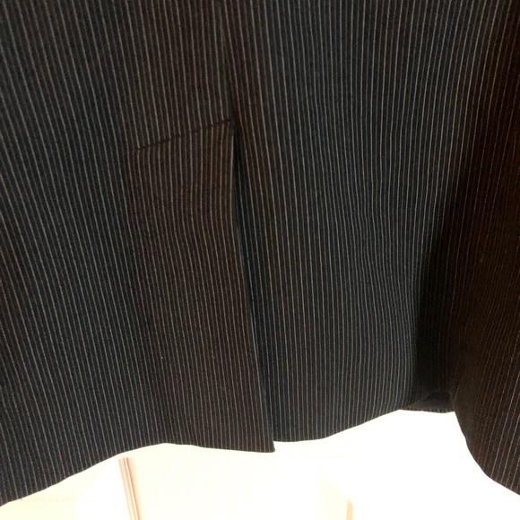 Worthington Stretch dress pants, size 14, Black w/then gray pinned stripes - Picture 3 of 6